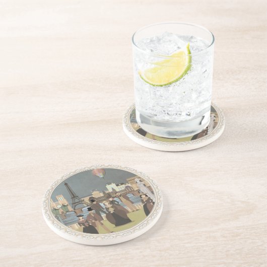 Dessous De Verre En Grès Paris victorien (Côté)