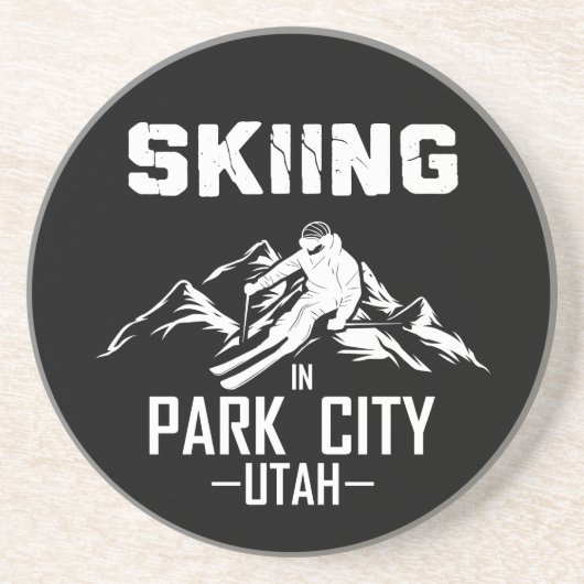 Dessous De Verre En Grès Park City Utah ski (Devant)
