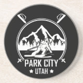 Dessous De Verre En Grès Park City Utah ski (Devant)