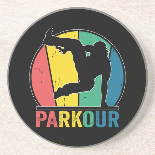 Dessous De Verre En Grès Parkour Free Running Training Traceur Retro (Devant)