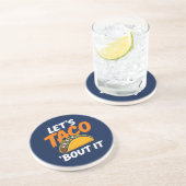 Dessous De Verre En Grès Parlons Taco Drôle de Jeu de Mots (Côté)
