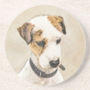 Dessous De Verre En Grès Parson Jack Russell Terrier Peinture - Chien Art