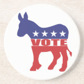Dessous De Verre En Grès Parti démocrate de vote (Devant)