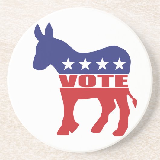 Dessous De Verre En Grès Parti démocrate de vote (Devant)