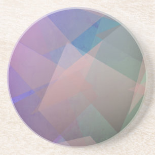 Dessous De Verre En Grès Particules Volantes Abstraites   Formes Géométriqu