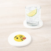 Dessous De Verre En Grès parties scintillant baiser émoji (Côté)