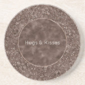 Dessous De Verre En Grès Parties scintillant Empreinte de léopard Brown au  (Devant)