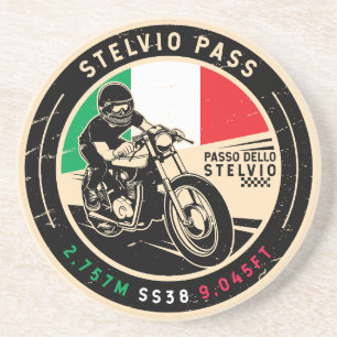 Dessous De Verre En Grès Pass Stelvio Passo Dello Stelvio Motorcycle