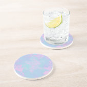 Dessous De Verre En Grès Pastel Marbré (Côté)