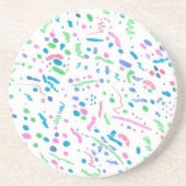 Dessous De Verre En Grès Pastel Splatter Confetti Imprimer (Devant)