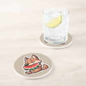 Dessous De Verre En Grès Pastèque de Coyote (Côté)