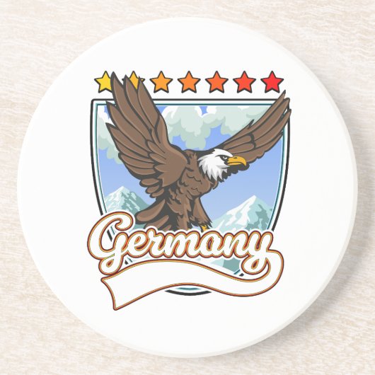 Dessous De Verre En Grès Patch de voyage en Allemagne (Devant)