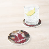 Dessous De Verre En Grès Patinage de Noël Collection d'ours en peluche. (Côté)