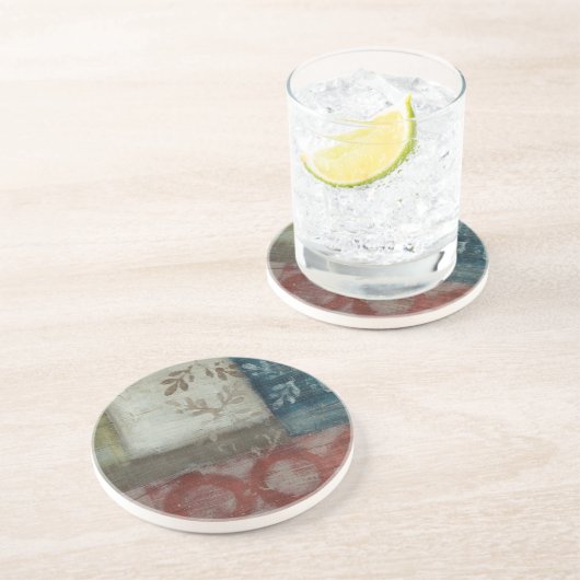 Dessous De Verre En Grès Patrimoine Abstrait II (Côté)