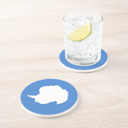 Dessous De Verre En Grès Patriotic Antarctica Flag (Côté)