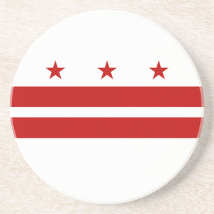 Dessous De Verre En Grès Patriotic Washington DC State Flag