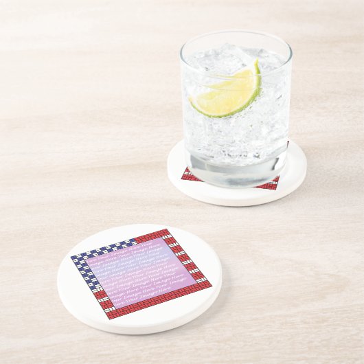 Dessous De Verre En Grès Patriotique (Côté)