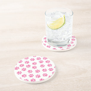 Dessous De Verre En Grès Patrouilles De Doodle, Paws De Chien, Paws Roses