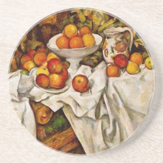 Dessous De Verre En Grès Paul Cezanne Pommes Oranges Impressionnisme (Devant)