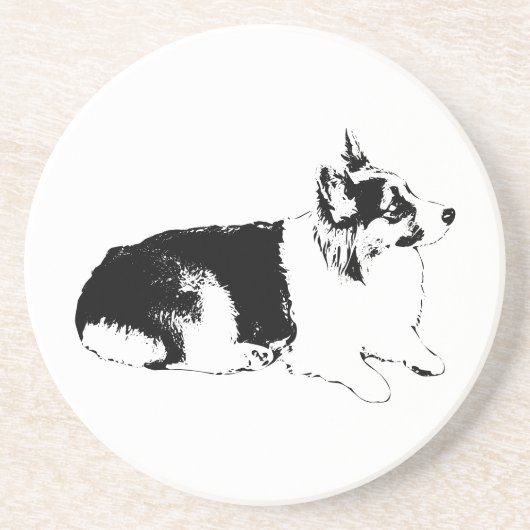 Dessous De Verre En Grès Pause de profil (Devant)