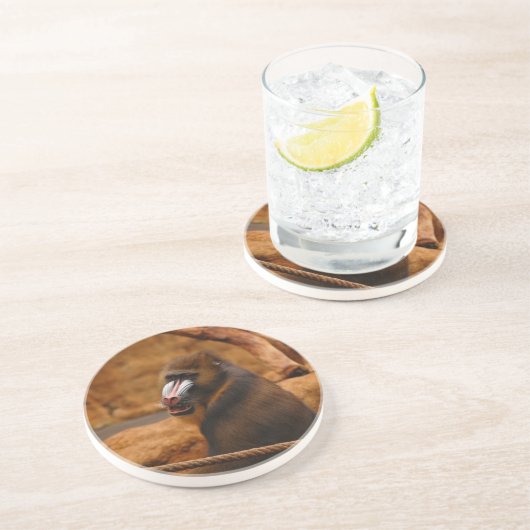 Dessous De Verre En Grès Pavian (Côté)