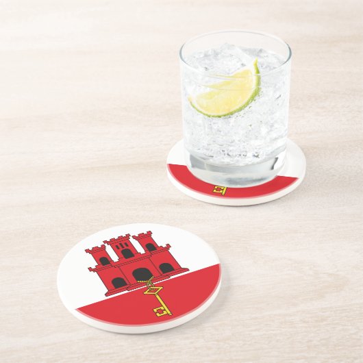 Dessous De Verre En Grès Pavillon Gibraltar (Côté)