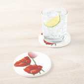 Dessous De Verre En Grès pavots (Côté)