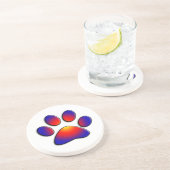 DESSOUS DE VERRE EN GRÈS PAW COLORÉ (Côté)