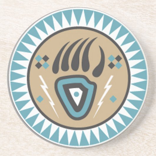 Dessous De Verre En Grès Paw d'ours amérindien (Devant)