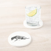 Dessous De Verre En Grès Paw Forward (Paw Forward) : Mélange Pitbulle Mini- (Côté)