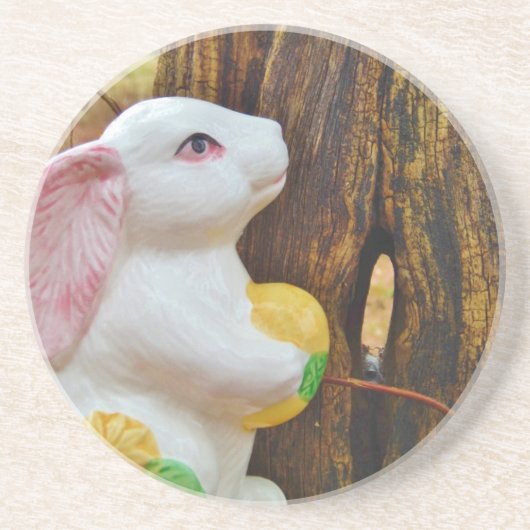 Dessous De Verre En Grès Pays Lapin de Pâques (Devant)