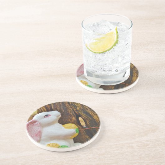 Dessous De Verre En Grès Pays Lapin de Pâques (Côté)