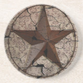Dessous De Verre En Grès Pays occidental rustique Primitif Texas Star (Devant)