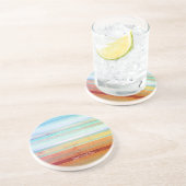 Dessous De Verre En Grès Paysage Abstrait et vos mots (Côté)