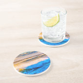 Dessous De Verre En Grès Paysage côtier au lever du soleil (Côté)