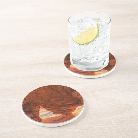 Dessous De Verre En Grès Paysage de grotte de grès érodé (Côté)
