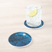 Dessous De Verre En Grès Paysage d'hiver avec pinède enneigée (Côté)