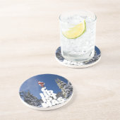 Dessous De Verre En Grès Paysage d'hiver de Noël (Côté)