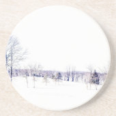 Dessous De Verre En Grès Paysage hivernal neige (Devant)