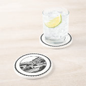 Dessous De Verre En Grès Paysage rural 06 (Côté)