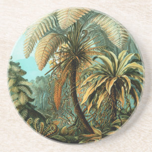 Dessous De Verre En Grès Paysage tropical avec palmier