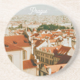 Dessous De Verre En Grès Paysage urbain de Prague Souvenir