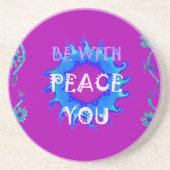 Dessous De Verre En Grès Peace Be With You Inspiration Print (Devant)