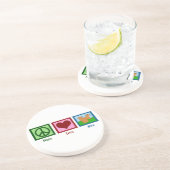 Dessous De Verre En Grès Peace Love Mice (Côté)