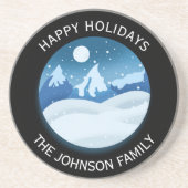 Dessous De Verre En Grès Peaceful Frosted Landscape Custom (Devant)