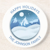 Dessous De Verre En Grès Peaceful Frosted Landscape Custom (Devant)