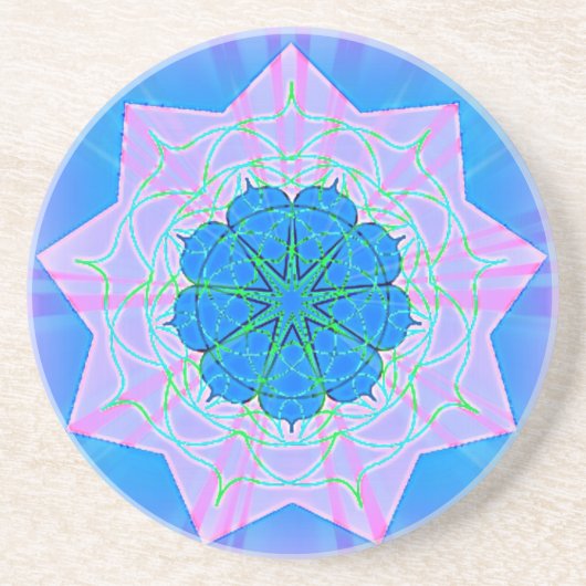 Dessous De Verre En Grès PeaceStar2 (Devant)