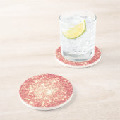 Dessous De Verre En Grès Peach Champagne Stars (Côté)