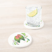 Dessous De Verre En Grès Peach Faced Inséparables (Côté)