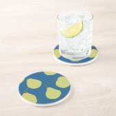 Dessous De Verre En Grès pear marine et vert (Côté)